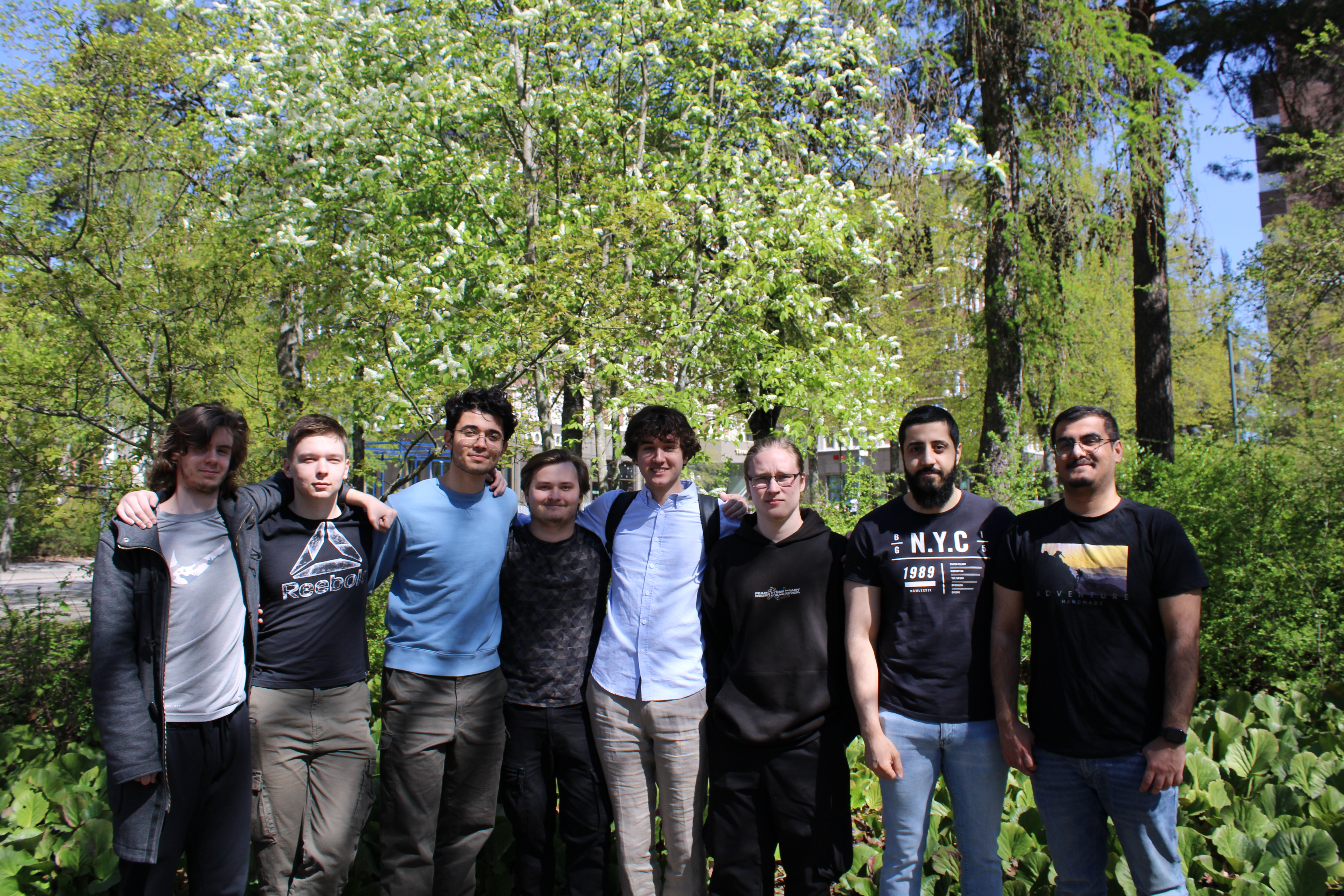 Team Morkulla celebrating end of the project